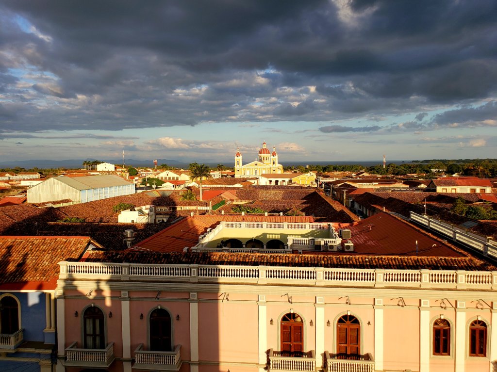 View of Granada City and Cathedral from Iglesia de la Merced tower - beautiful place to conclude the Nicaragua day trip