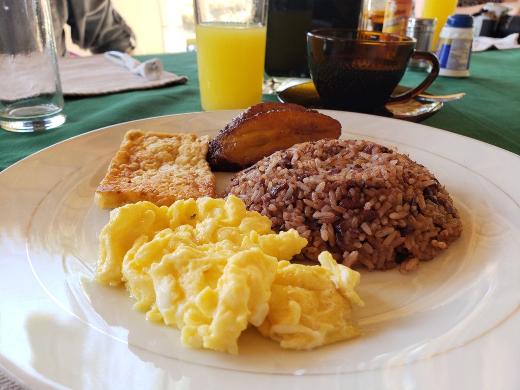 Typical breakfast, our first stop during the Nicaragua day trip