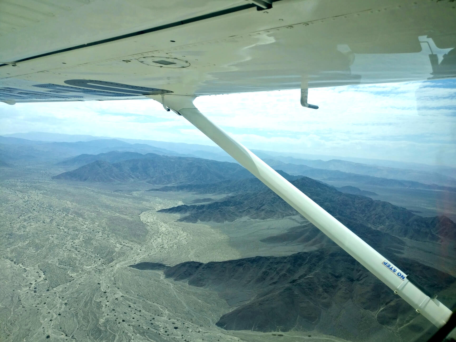 Flight over Nazca plains