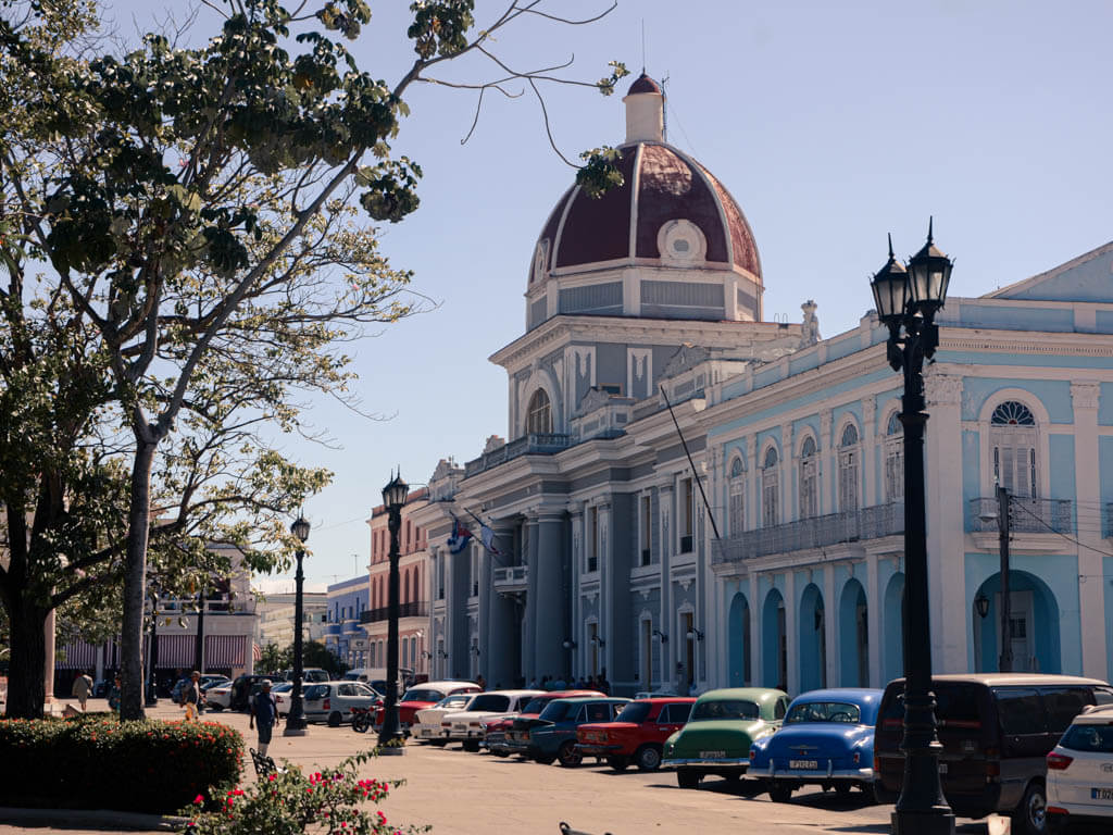 City center of Cienfuegos, a city in Cuba