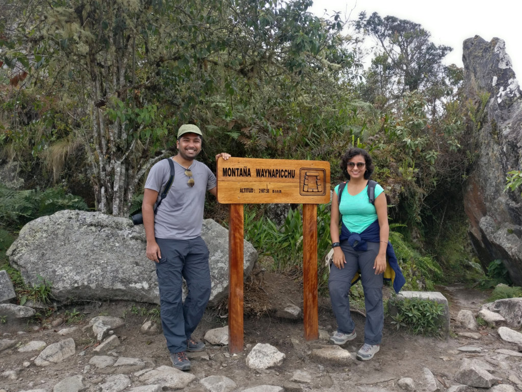 The two of us, next to the Montana Waynapicchu board