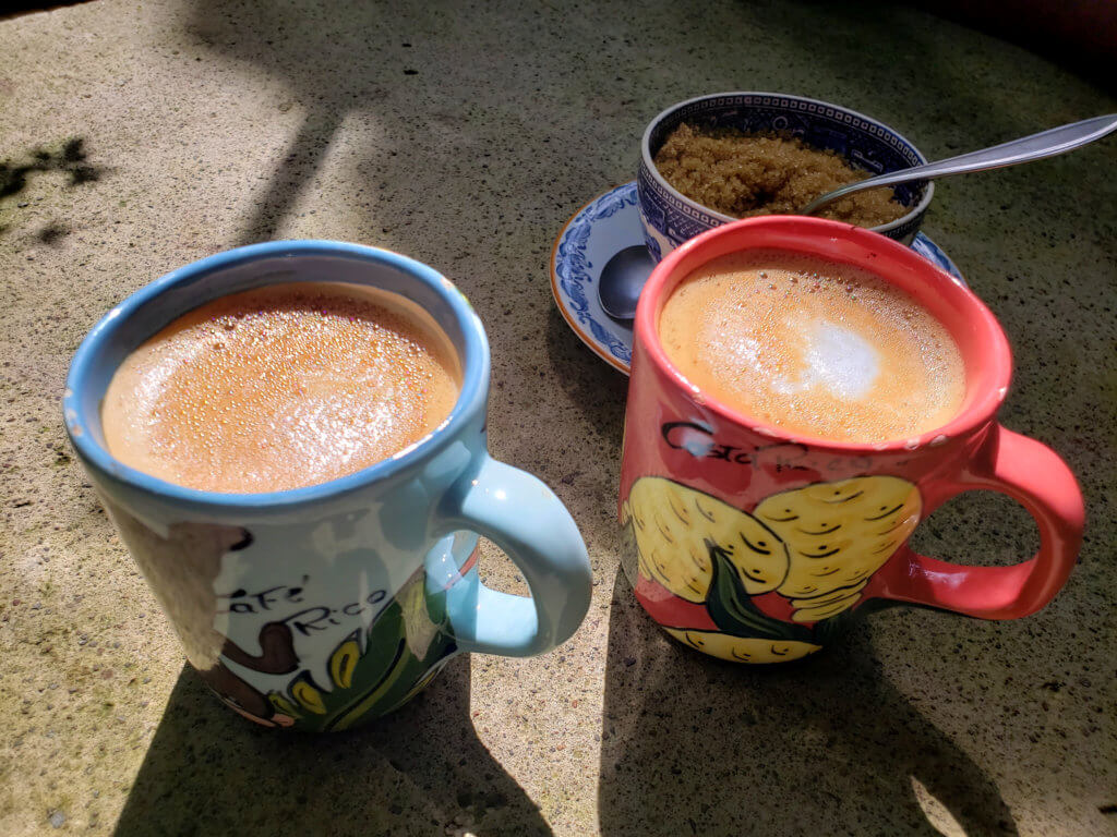 Coffee at Cafe Rico, Puerto Viejo, Costa Rica