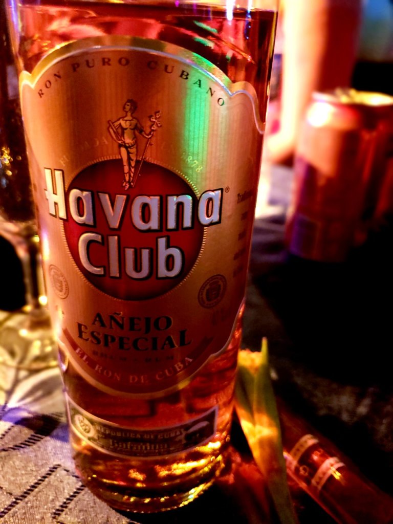 Havana Club Special Old Run, and rose and cigar