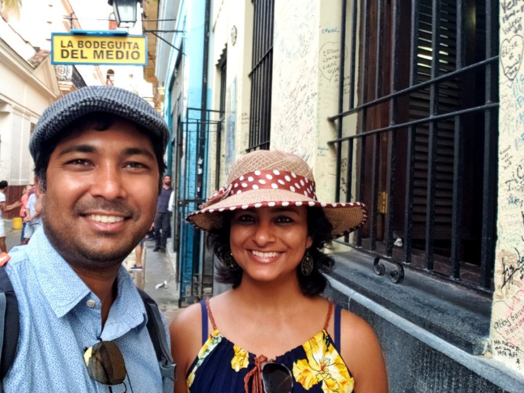 Paradise Catchers, outside La Bodeguita del Medio in Havana