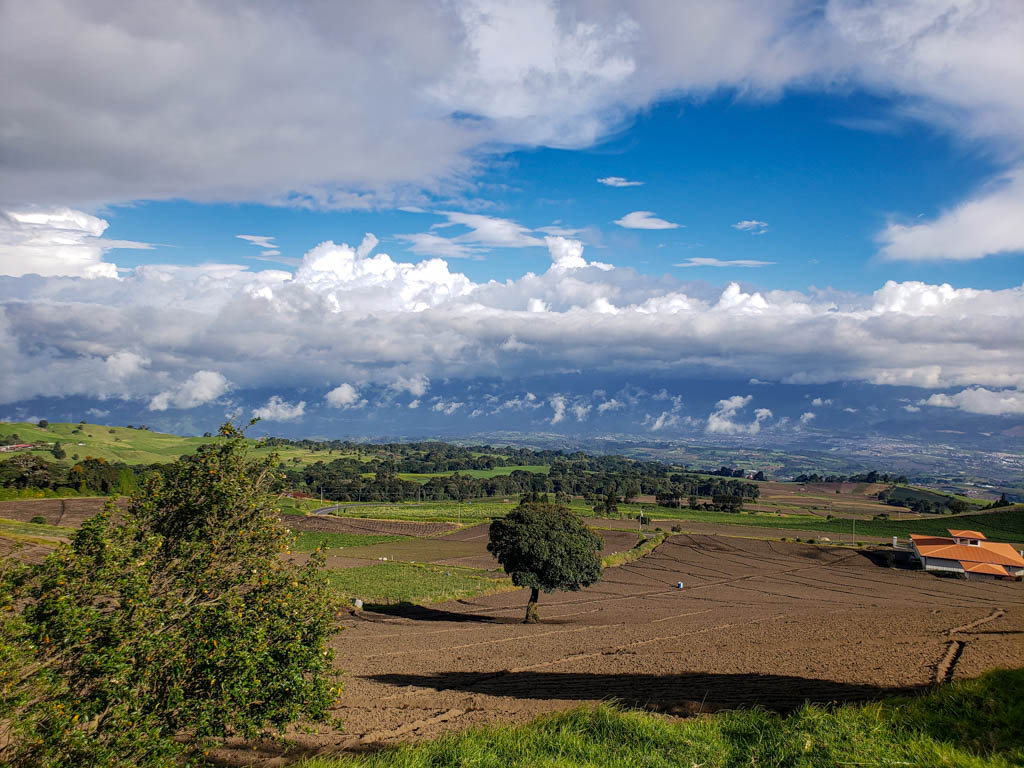 Cartago countryside with green fields - a drive along this countryside takes you up to Irazu Volcano National Park