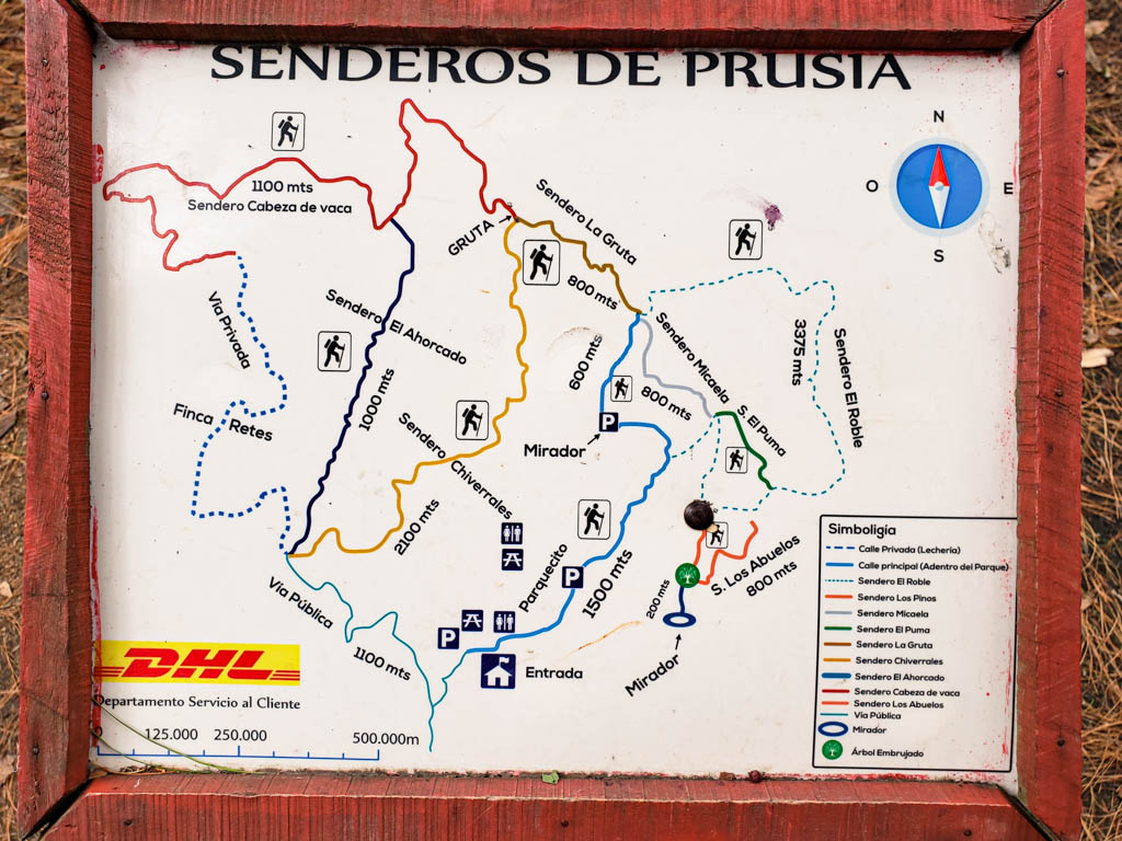 Trail map.