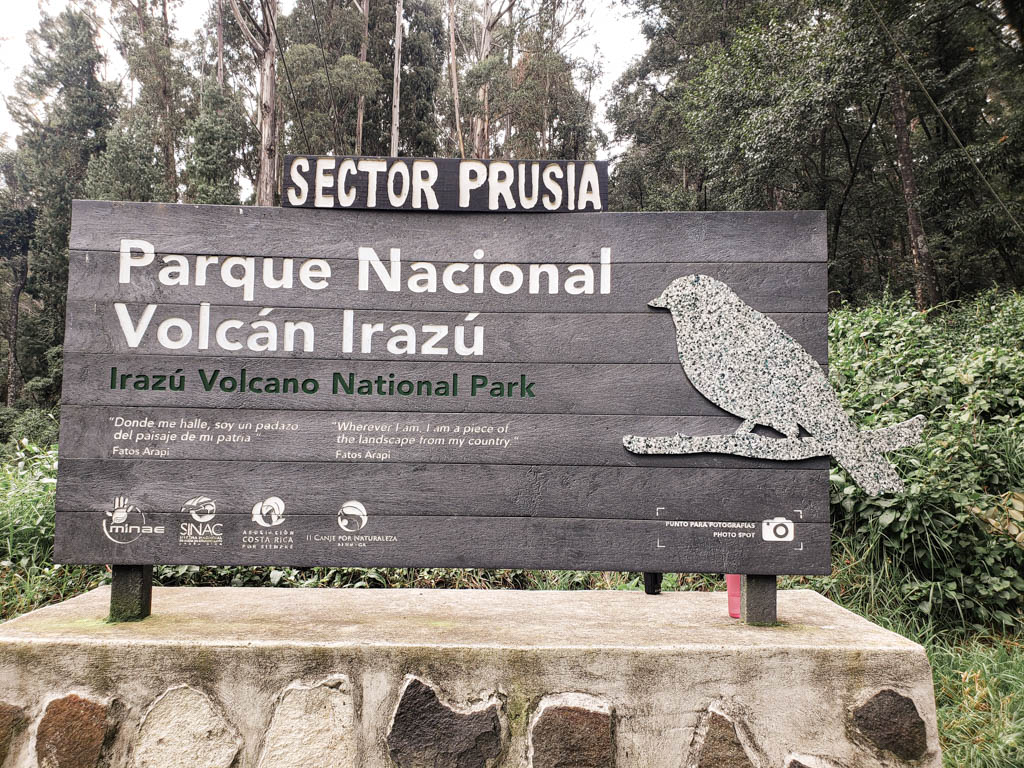 Board of Sector Prusia, Irazu Volcano National Park.