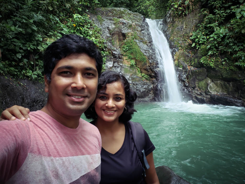 Paradise Catchers, in front of the Uvita Waterfall.