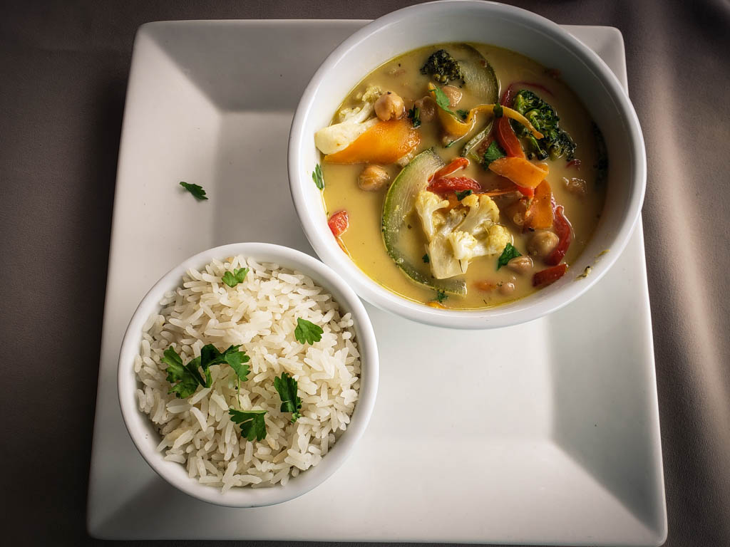 Thai Green Curry with Rice.