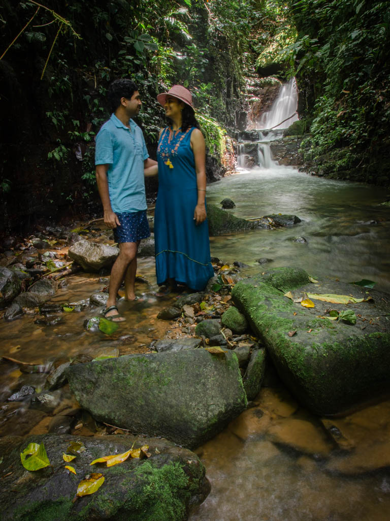Paradise Catchers at Roca Bruja waterfall at Oxygen Jungle Villas