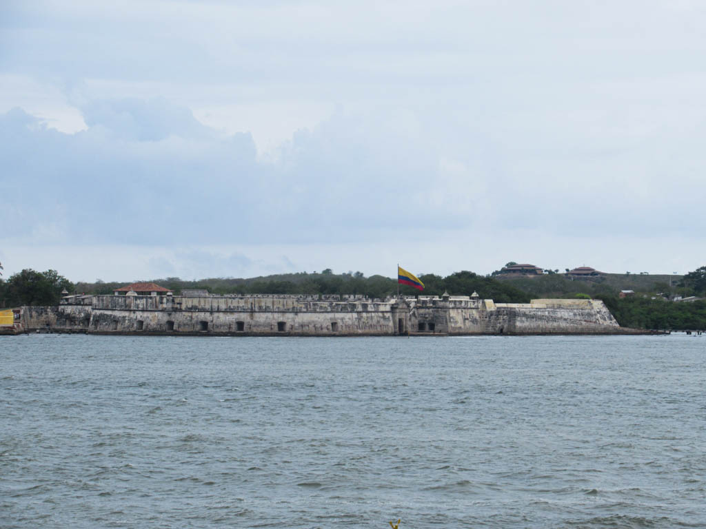 A fort in the outer bay of Cartagena.