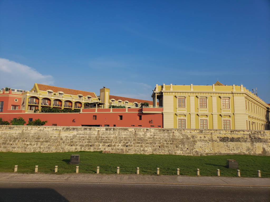 View of Cartagena Walled City from outside.
