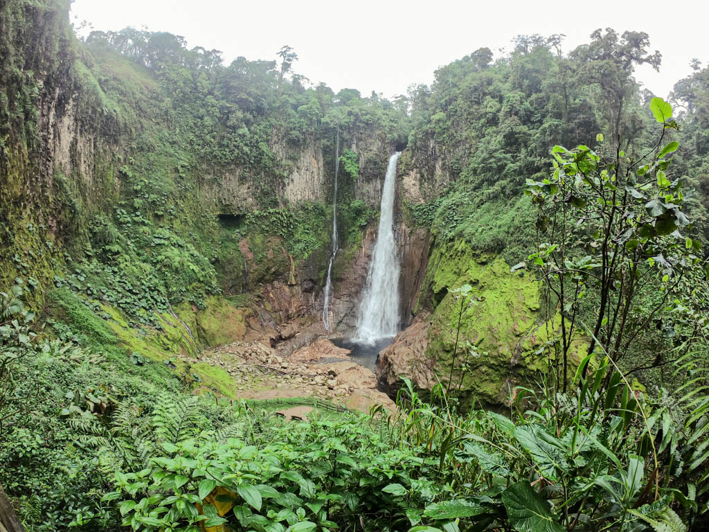 Catarata del Toro, in an incredible natural setting, surrounded by lush rainforests.