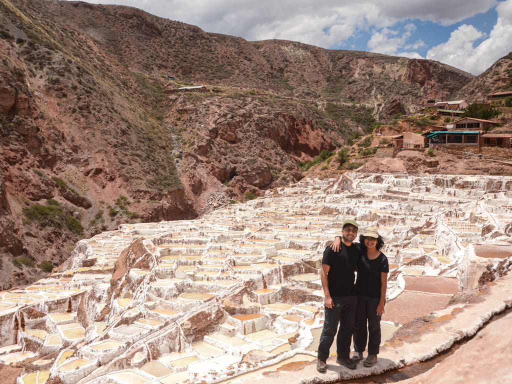 Paradise Catchers, posing in front of the Maras Salt Mines.