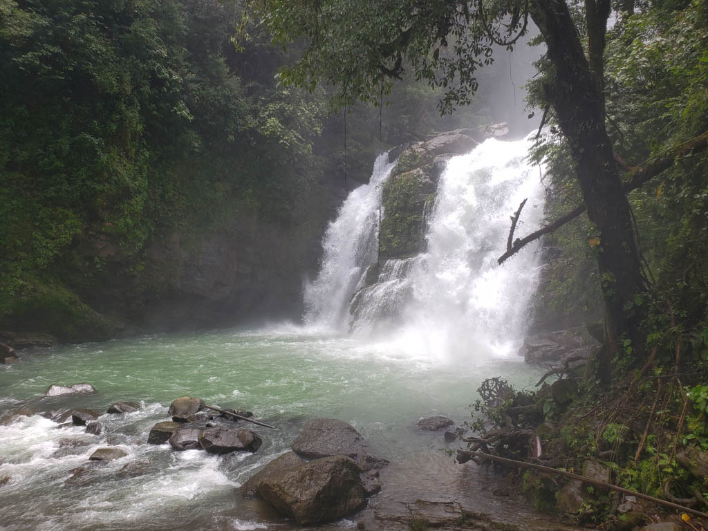 The lower waterfall and the pool.