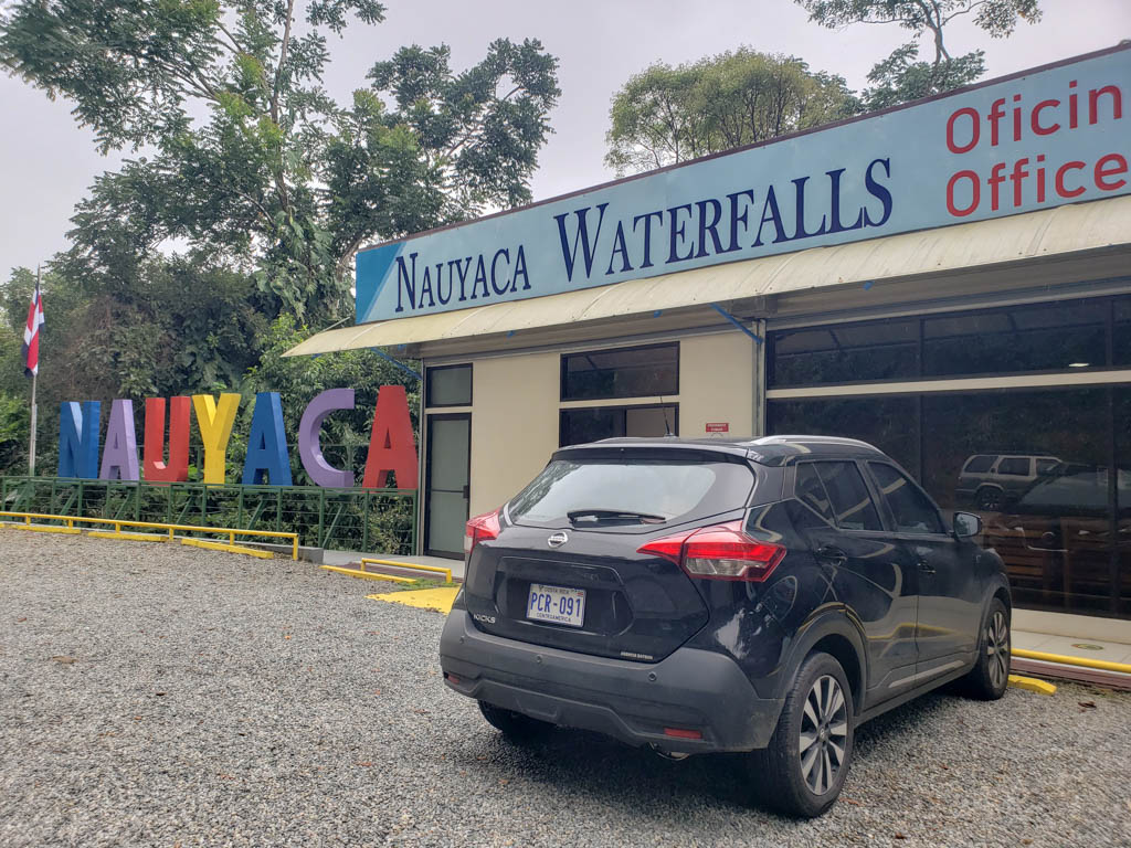 The Nauyaca Waterfall entrance and ticket center.