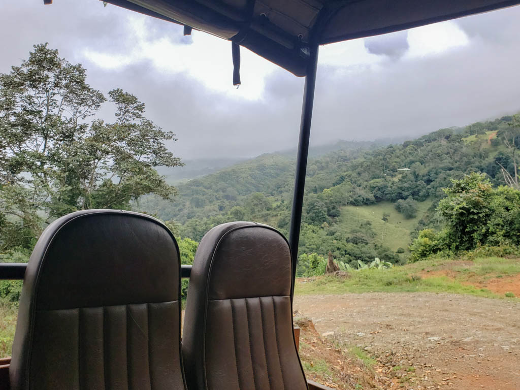 Truck on the trail and the views around.