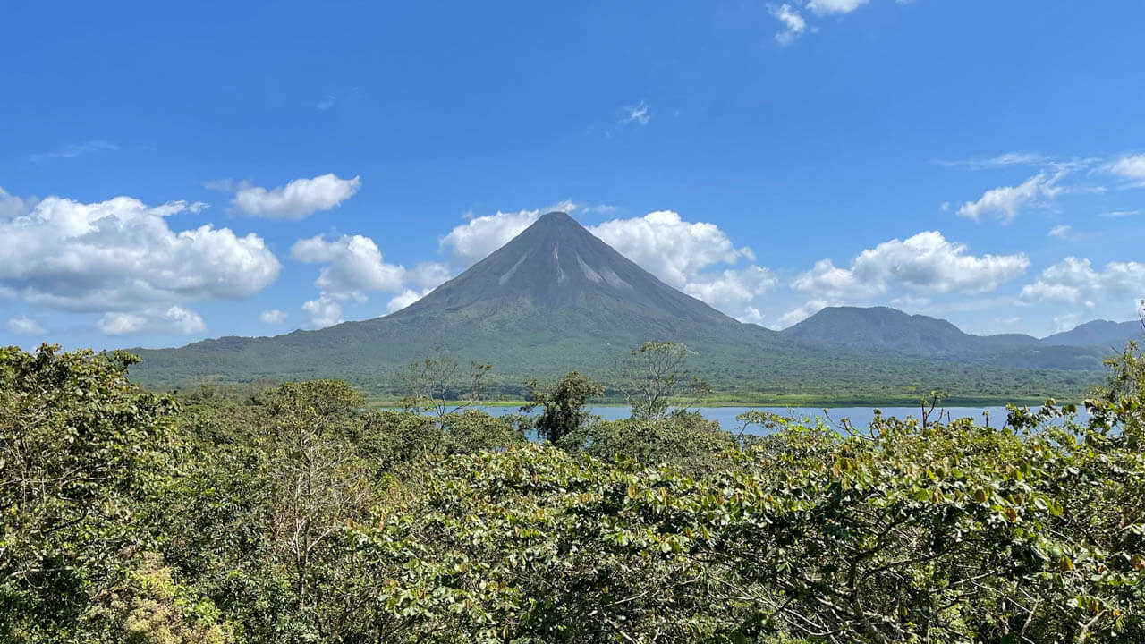 View of Arenal Volcano from the Peninsula Sector of Arenal Volcano National Park