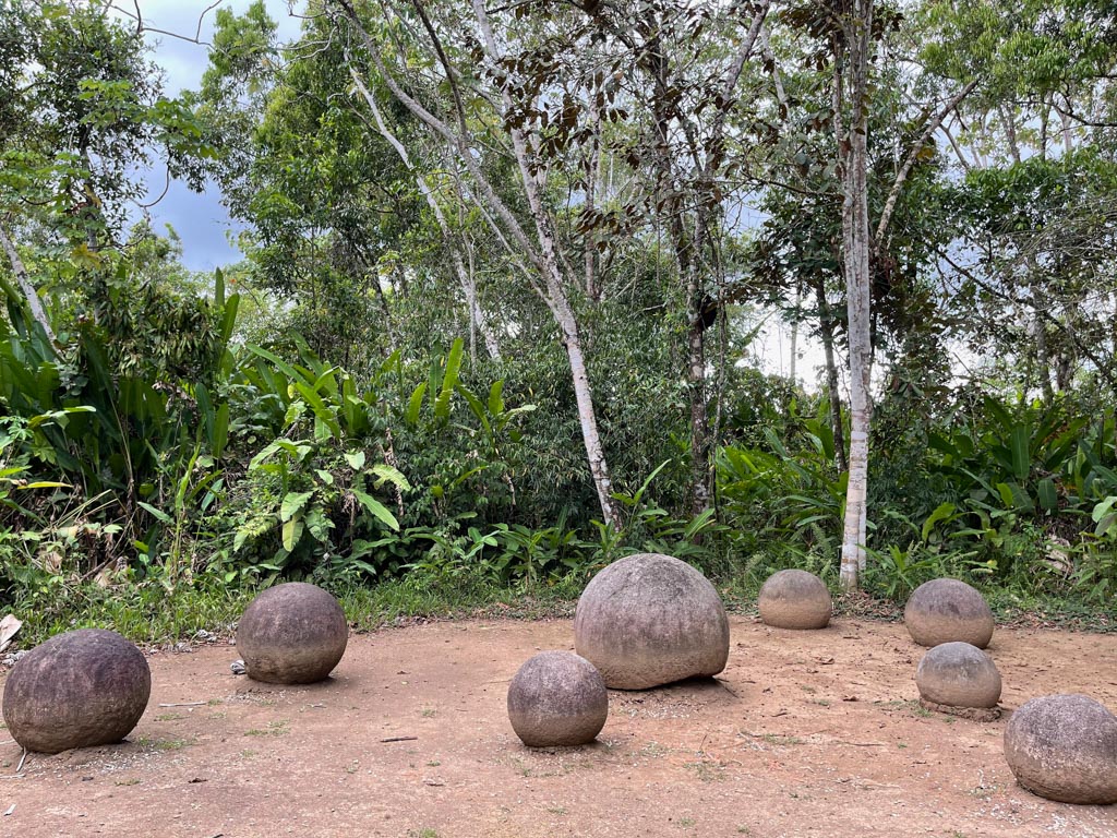 The stone spheres in Finca 6, Costa Rica.