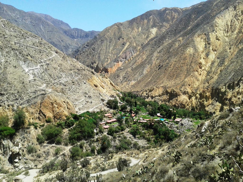 Mountain scenery of Colca Canyon, one of the best places to visit in Peru.