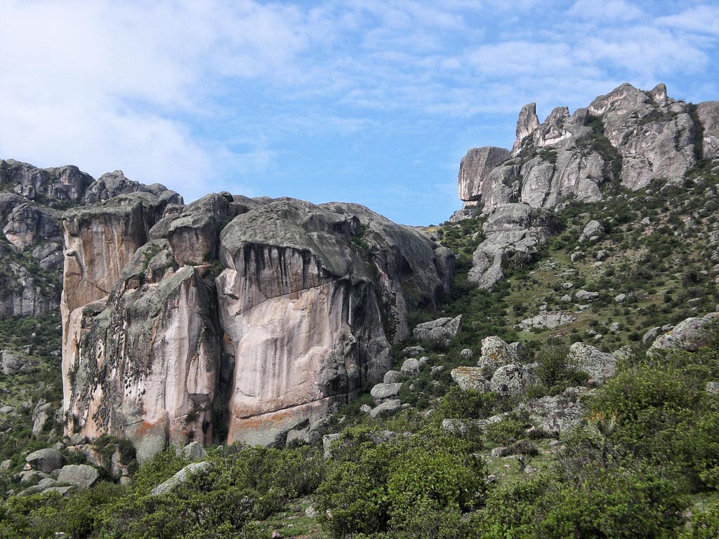 Stone structures of Marcahuasi, an offbeat place to visit in Peru.