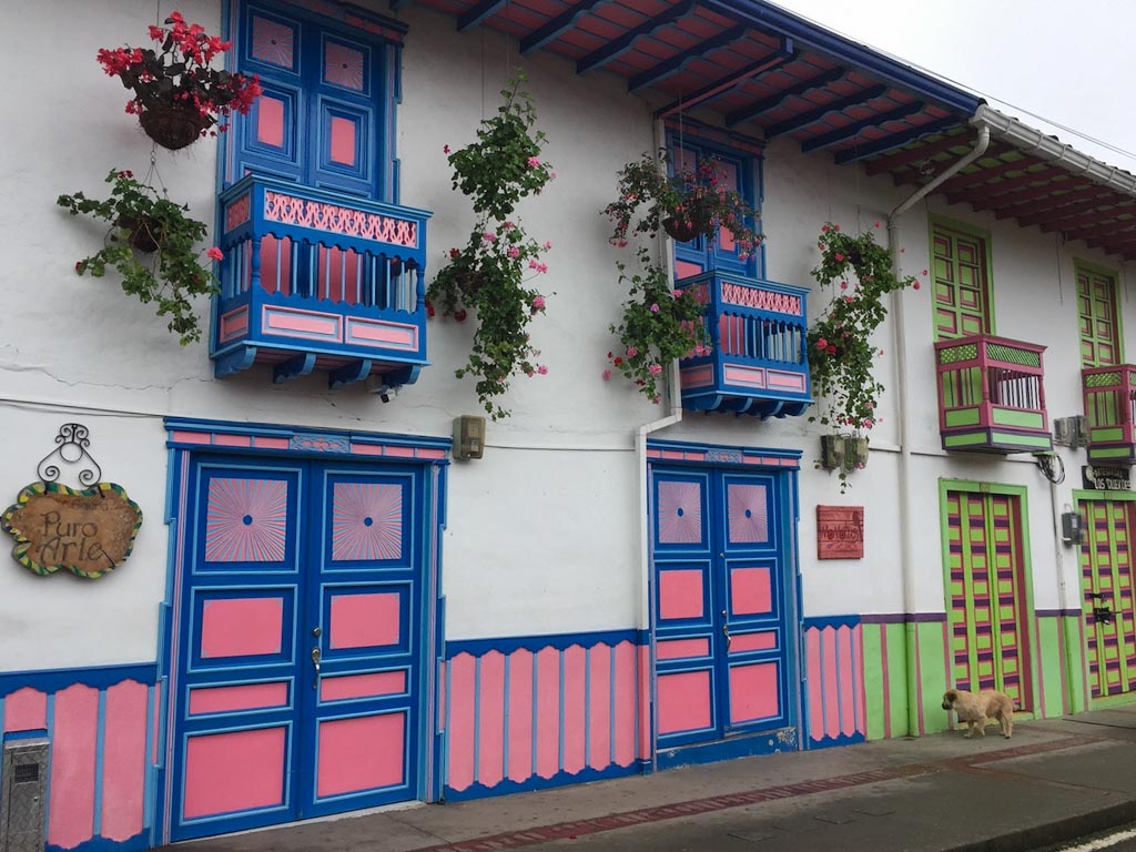 Colorful Building in Salento, one of the best places to visit in Colombia.