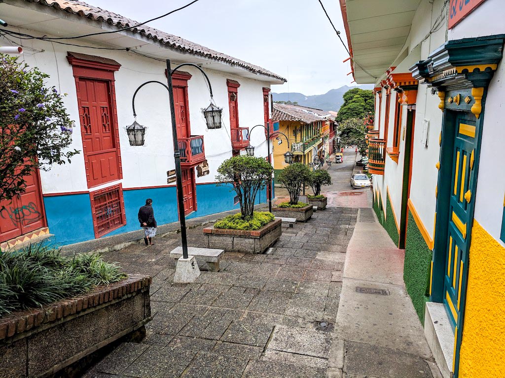 Colorful buildings in Jerico town.