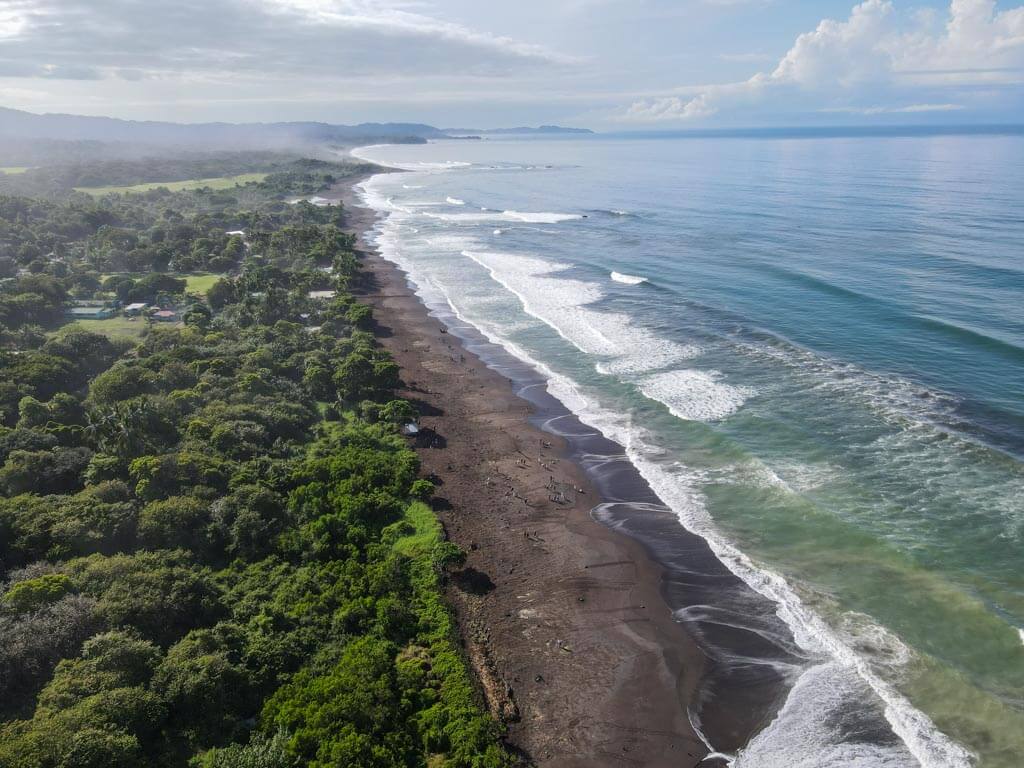 Aerial view of Playa Ostional.
