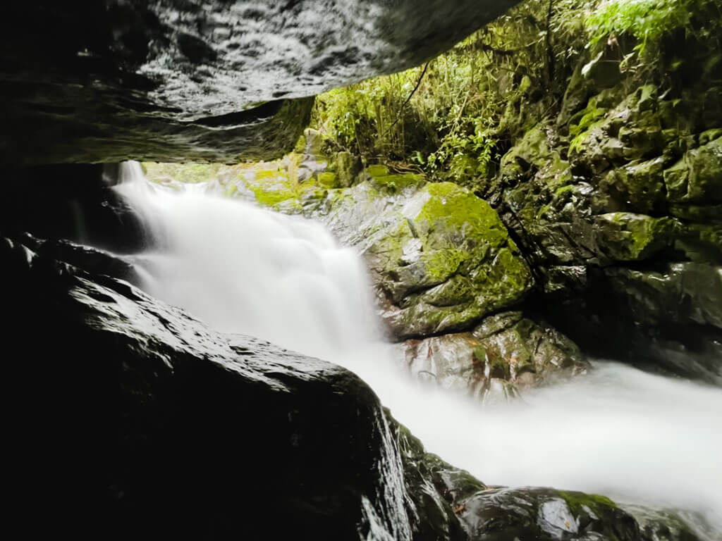 Long exposure shot of Savegre waterfall in Costa Rica.