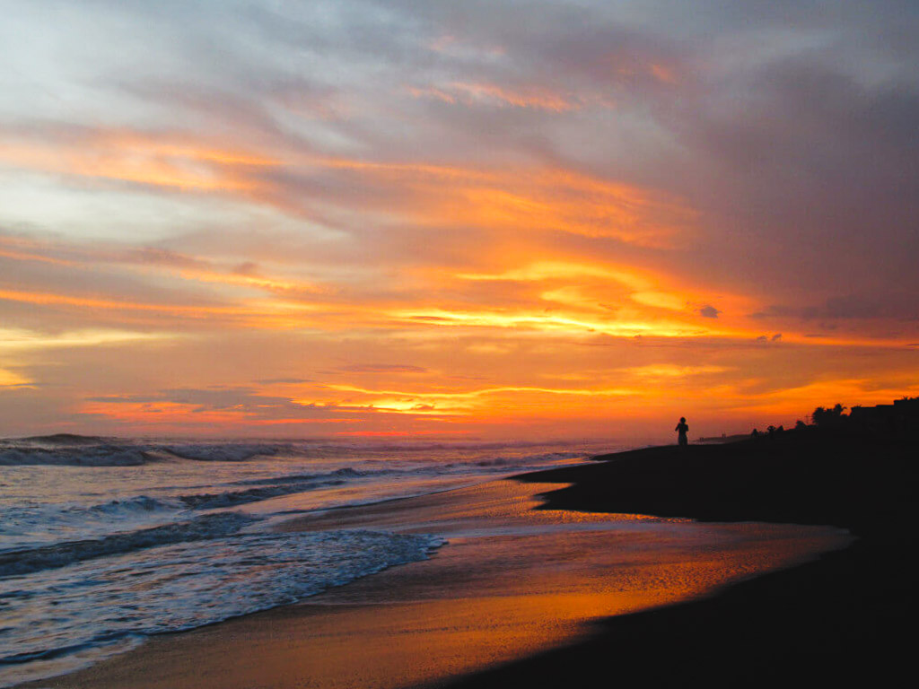 Sunset at El Paredon in Guatemala.