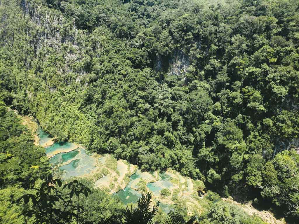 Semuc Champey view from El Mirador - one of the most beautiful places in Guatemala.
