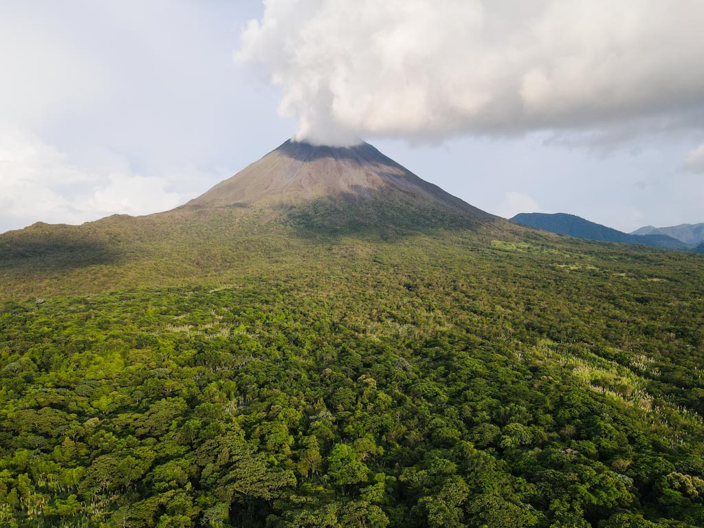 Fumes emitting from Arenal Volcano