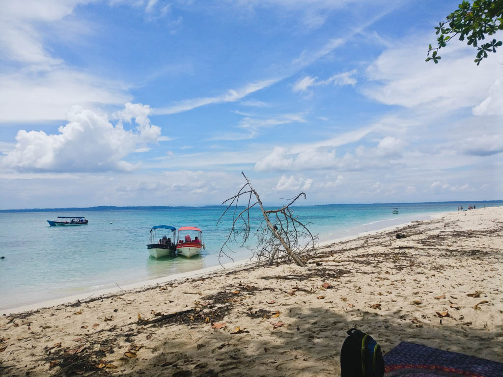 A pristine beach in Bocas del Toro in Panama.