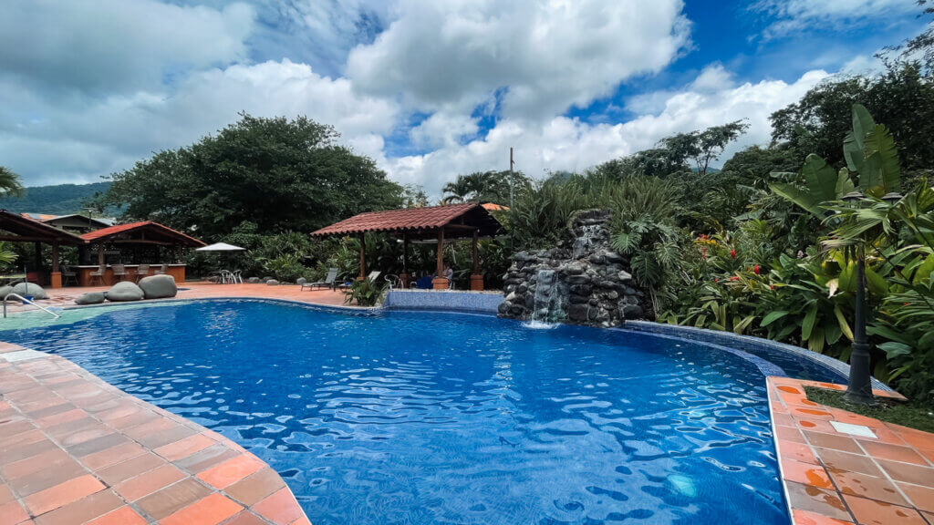 Outdoor swimming pool of Casa Luna Hotel and Spa, one of the best hotels in La Fortuna and Arenal, Costa Rica.