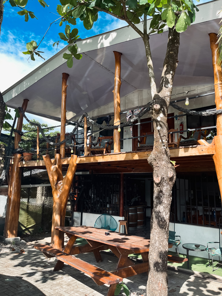External front view of Uvita Pirates Hostel.