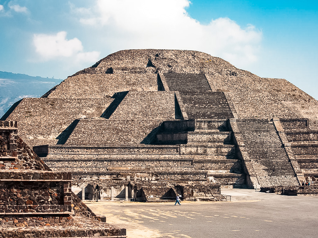 Pyramid of the Moon at Teotihuacan.