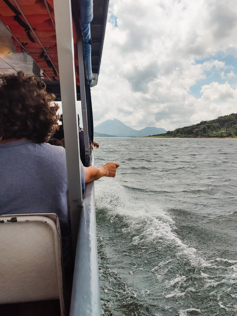 Boat Ride across Arenal Lake, one of the steps of traveling from La Fortuna to Monteverde.