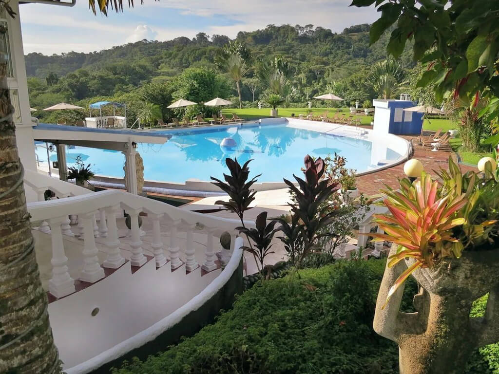 The pool with a view at Cristal Ballena in Uvita, Costa Rica.