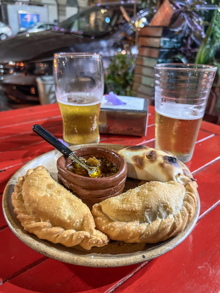Empanadas on the street in Buenos Aires, Argentina - a popular street food
