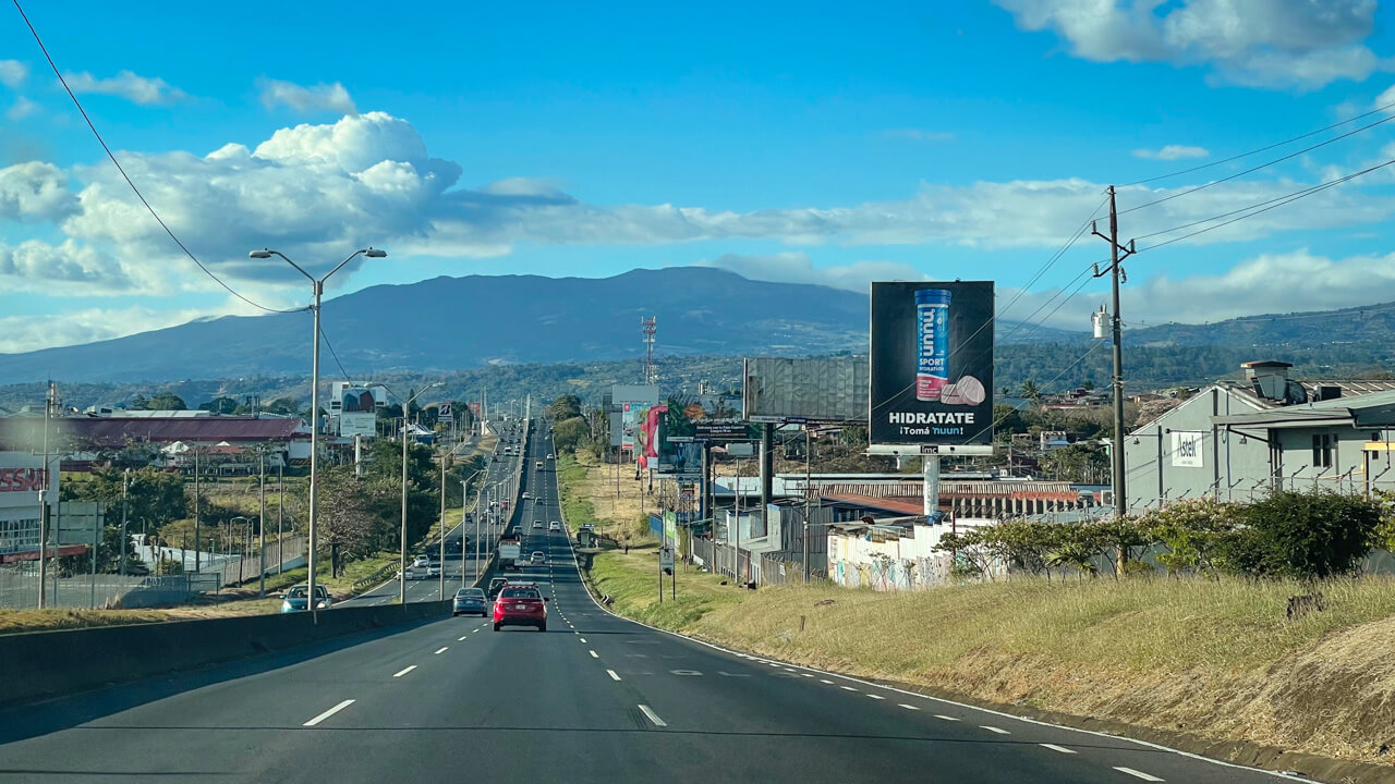 Ruta 1 highway in Costa Rica.
