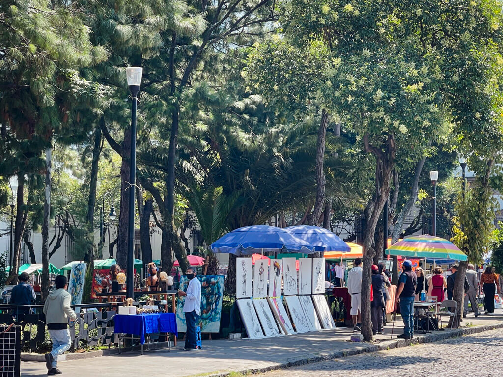 Saturday Market at San Angel, another neighborhood close to Coyoacan, Mexico City.