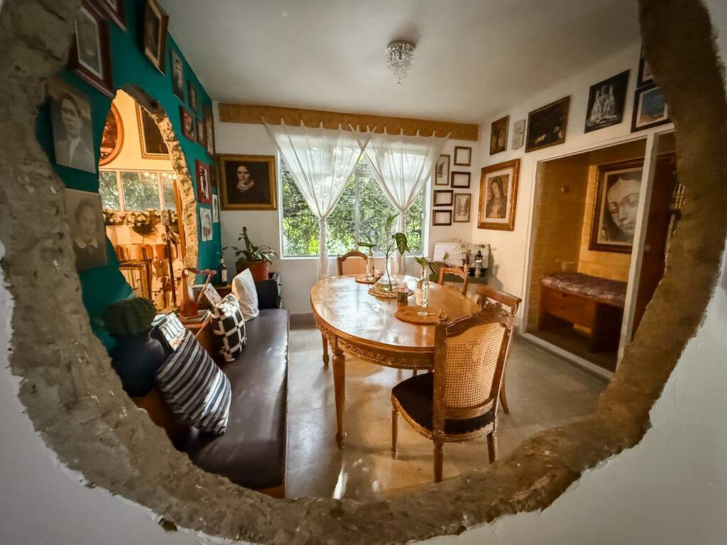One of the many rooms at Fidelina, a restaurant in Laureles.
