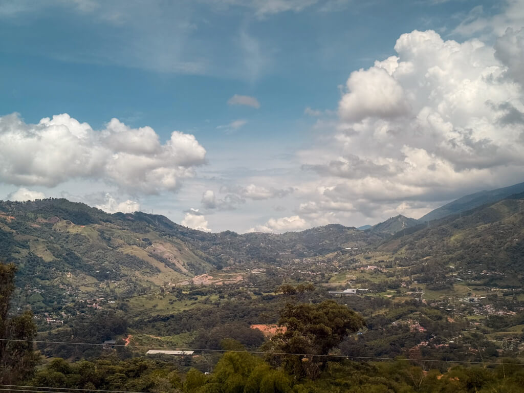 View from window, on a bus from Medellin to Jardin.
