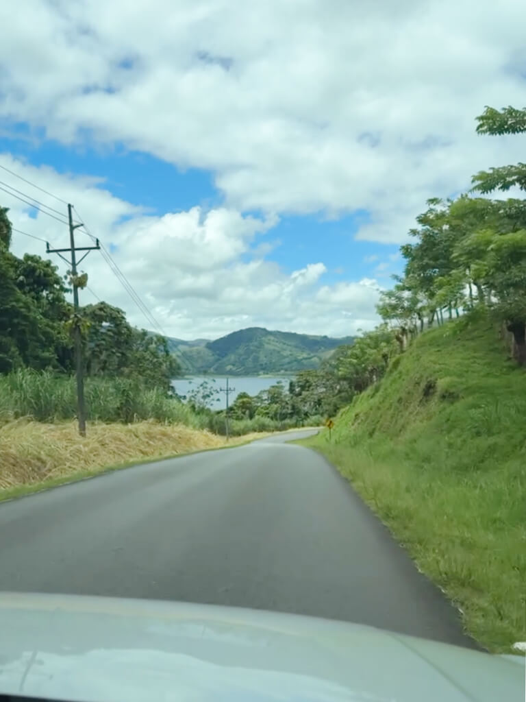 Lake Arenal views from the car while driving from La Fortuna to Monteverde.
