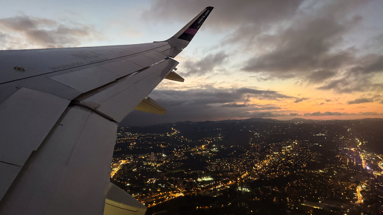 View from plane window after take off from Guatemala City Airport.